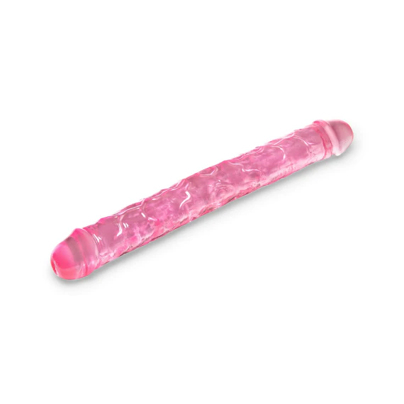 12 Inch Double Ended Pink Jelly Dildo | Le Wand