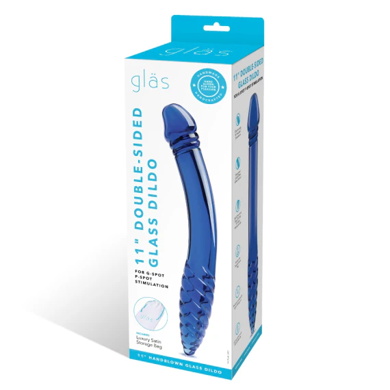 11 Inch Double-Sided Glass Dildo for G-Spot & P-Spot Stimulation