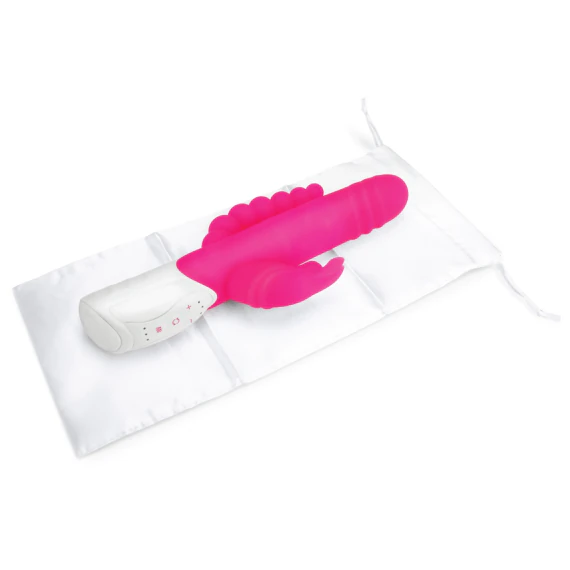 Rabbit Essentials Double Penetration Vibrator with Rotating Shaft