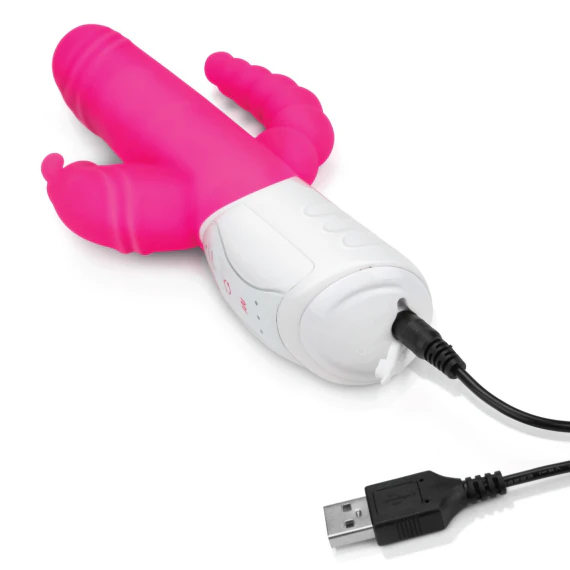 Rabbit Essentials Double Penetration Vibrator with Rotating Shaft | Le Wand