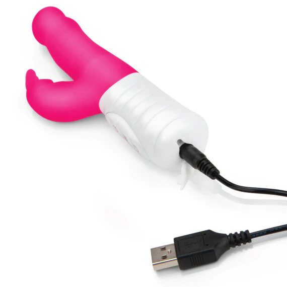 slim rabbit vibrator Rabbit Essentials Slim Shaft Vibrator with Rotating Beads