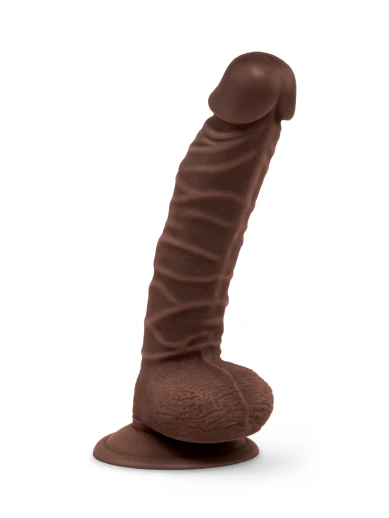 8" Realistic Dildo with Suction Cup - Brown