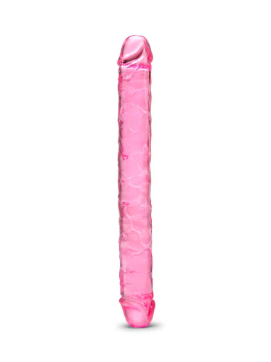 12 Inch Double Ended Pink Jelly Dildo