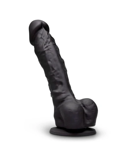 8" Realistic Dildo with Suction Cup - Black
