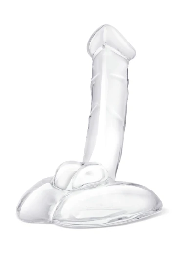 7.5" Rideable Standing Glass Cock with Stability Base