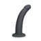 7" Black Curved Silicone Dildo