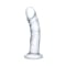 7" Curved Realistic Glass Dildo with Veins