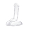 7.5" Rideable Standing Glass Cock with Stability Base