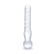 8” Joystick Clear Glass Dildo