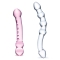 2-Piece Double-Pleasure Glass Dildo Set