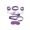 Collar, Cuffs & Leash Set with Satin Blindfold