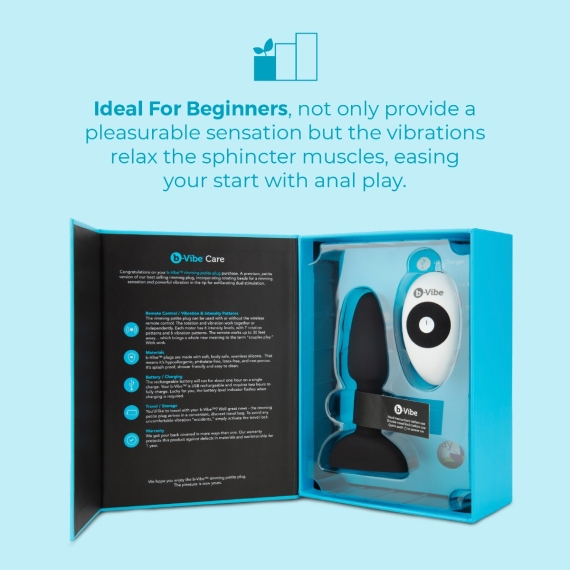 plug anal queue de lapin b-Vibe Rimming Anal Plug Teal