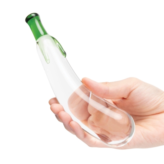 7.25 Inch Eggplant Ecstasy Glass Dildo