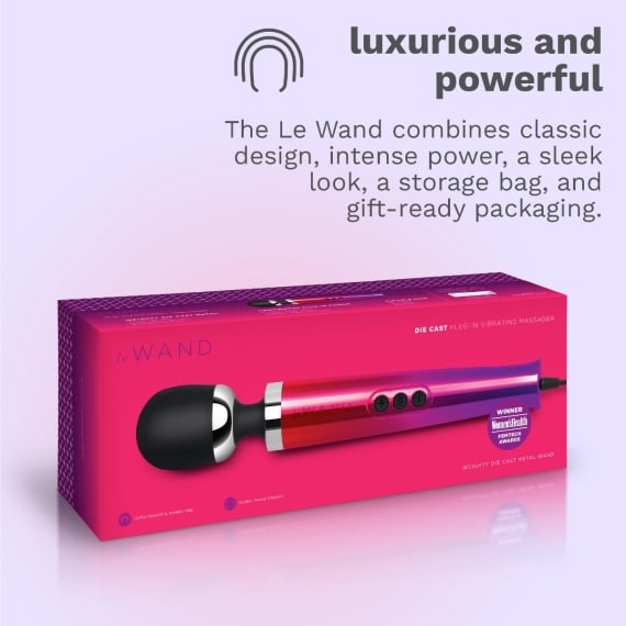 Le Wand Die Cast Plug-In Vibrating Massager - Most Powerful Wand Le Wand Die Cast Plug-In Vibrating Massager - Most Powerful Wand