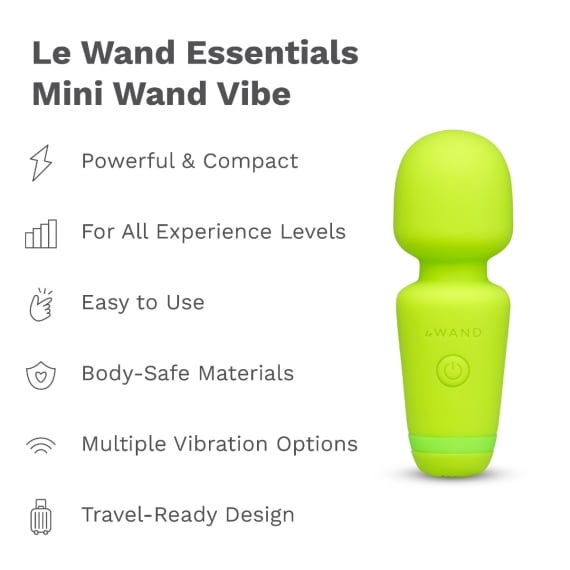 Le Wand Brat Green Mini Wand Vibe - 100% Brat-Approved!