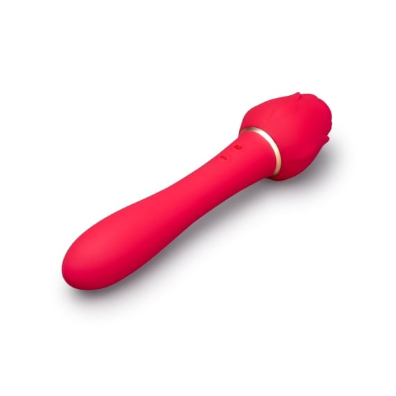 Rechargeable Dual Ended Rose Suction Vibrator | Le Wand