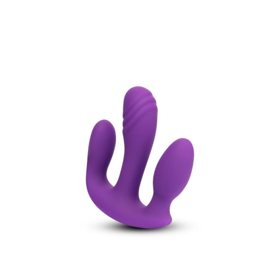 Together Vibes Blended Pleasure Remote Controlled Triple-Pronged Vibrator