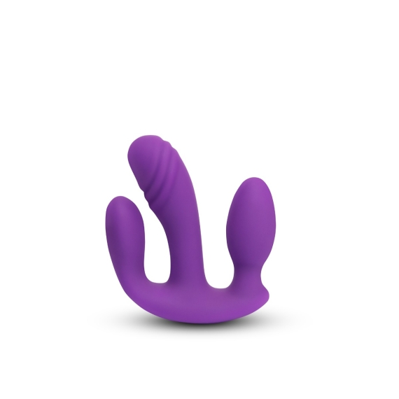Together Vibes Blended Pleasure Remote Controlled Triple-Pronged Vibrator