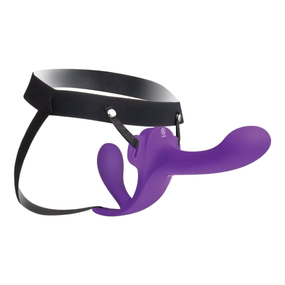 Together Vibes Lock-In Dual-Ended Vibrating Strap-On & Harness Set