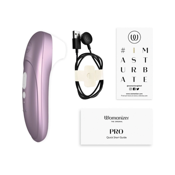 Womanizer Pro Rechargeable Silicone Air Pulse Clitoral Vibrator