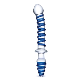 Glas Toy 10" Mr. Swirly Double-Ended Glass Dildo & Butt Plug | Le Wand