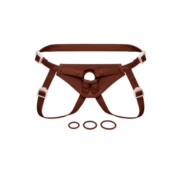 Together Tones NudeFit FlexCurv Fully Adjustable Unisex Strap-On Harness with 3 O-Rings