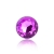 B-Vibe Thick Silver Anal Plug With Purple Stone