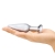 B-Vibe Thick Silver Anal Plug With Purple Stone