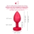 b-Vibe Vibrating Ultra Powerful Heart Shaped Remote Control Jewel Plug Scarlet Red