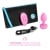 b-Vibe Vibrating Ultra Powerful Heart Shaped Remote Control Jewel Plug Pink Topaz