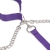 Lux Fetish Purple Collar, Cuffs & Leash Set with Satin Blindfold
