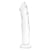 Glas Toy Twelve Inch Glass Dildo with Veins and Flat Base