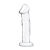 Glas Toy Six Inch Glass Dildo with Veins and Flat Base
