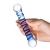 Glas Toy 6.5 Inch Blue Spiral Glass Dildo
