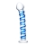 Glas Toy 7.5 Inch Blue Spiral Glass Dildo