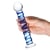 Glas Toy 7.5 Inch Blue Spiral Glass Dildo