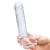 Glas Toy Eight Inch Realistic Ribbed Glass G-Spot Dildo with Balls