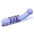 Glas Toy 9 Inch Purple Rain Ribbed Dildo