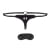 Lux Fetish Fully Adjustable Unisex Black Velvet Bikini Strap-On Harness with Satin Blindfold