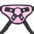 Lux Fetish Fully Adjustable Unisex Pretty in Pink Strap-On Harness with Satin Blindfold