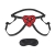 Lux Fetish Fully Adjustable Unisex Red Heart Strap-On Harness with Satin Blindfold