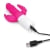 Rabbit Essentials Pink Slim Realistic Double Penetration Vibrator with Rotating Beads