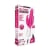 Rabbit Essentials Pink Slim Realistic Double Penetration Vibrator with Rotating Beads