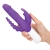 Rabbit Essentials Pink Slim Realistic Double Penetration Vibrator with Rotating Beads