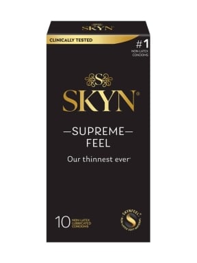 SKYN Supreme Feel 10 Count Non-Latex Lubricated Condoms