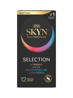 SKYN Selection 12 Count Mixed Non-Latex Lubricated Condoms