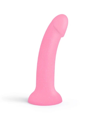 Love to Love Dildolls Glitzy 7 Inch Silicone Medium Pink Glitter Dildo