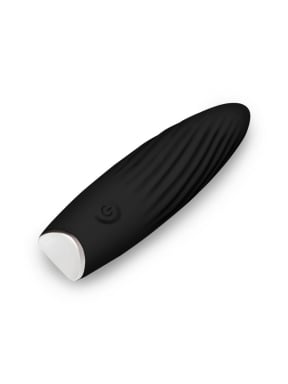 Black Textured Silicone Rechargeable Mini Vibrator