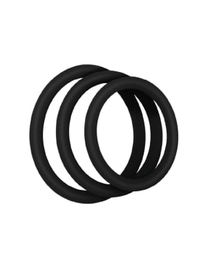 3-Piece Premium Silicone Cock Ring Set