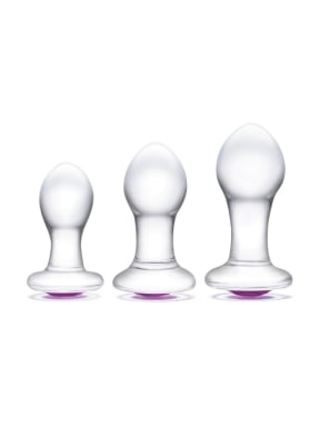 3-Piece Bling Bling Glass Anal Training Kit